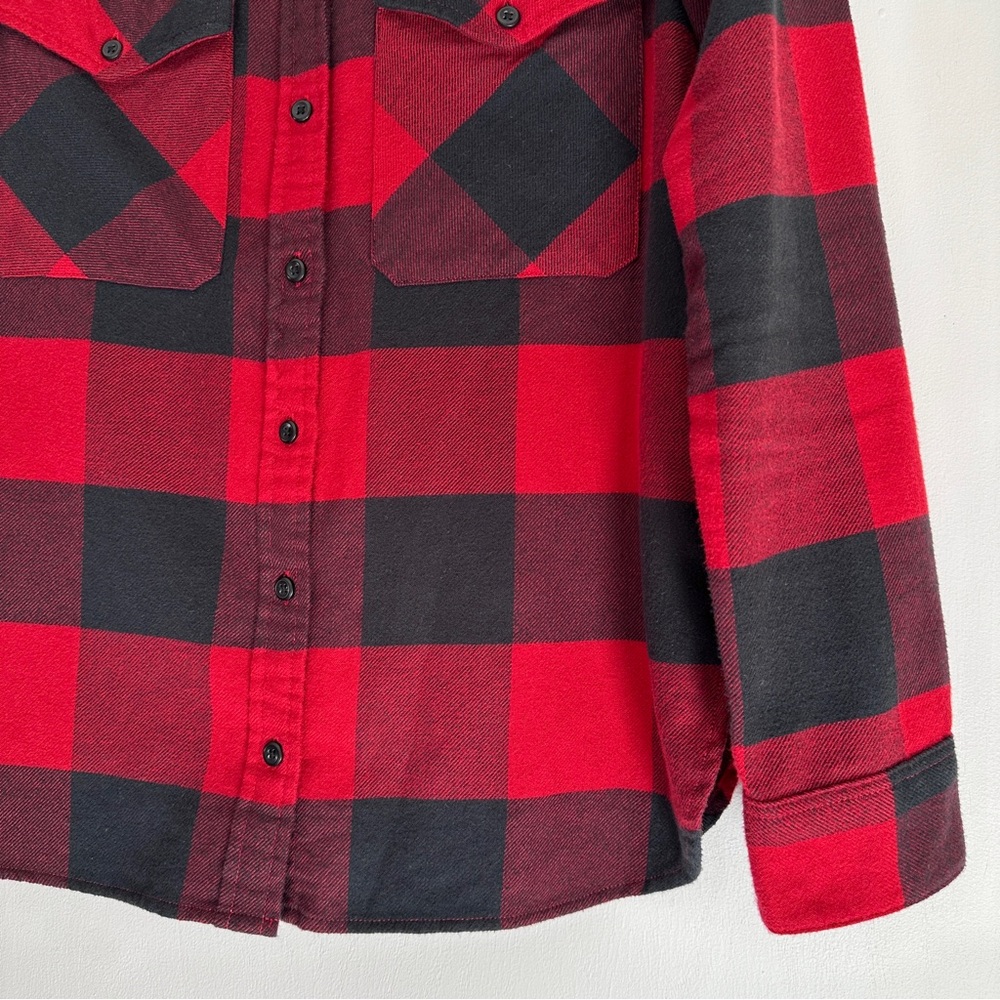 NWOT Pendleton Madison Cotton Flannel Shirt, Red/Black Buffalo Check, X-Small - Picture 6 of 14